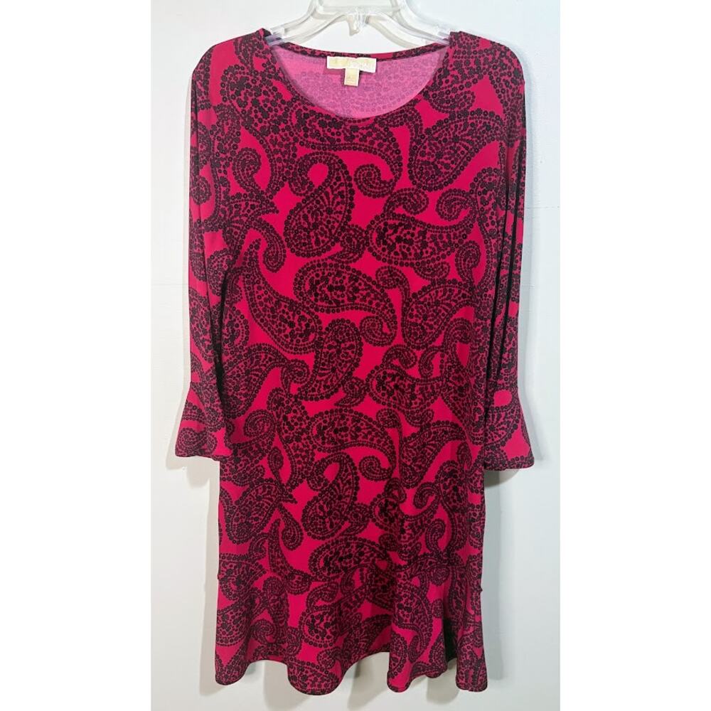 Michael Michael Kors Azalea Floral‎ Paisley Print Flounce Dress Size Large
